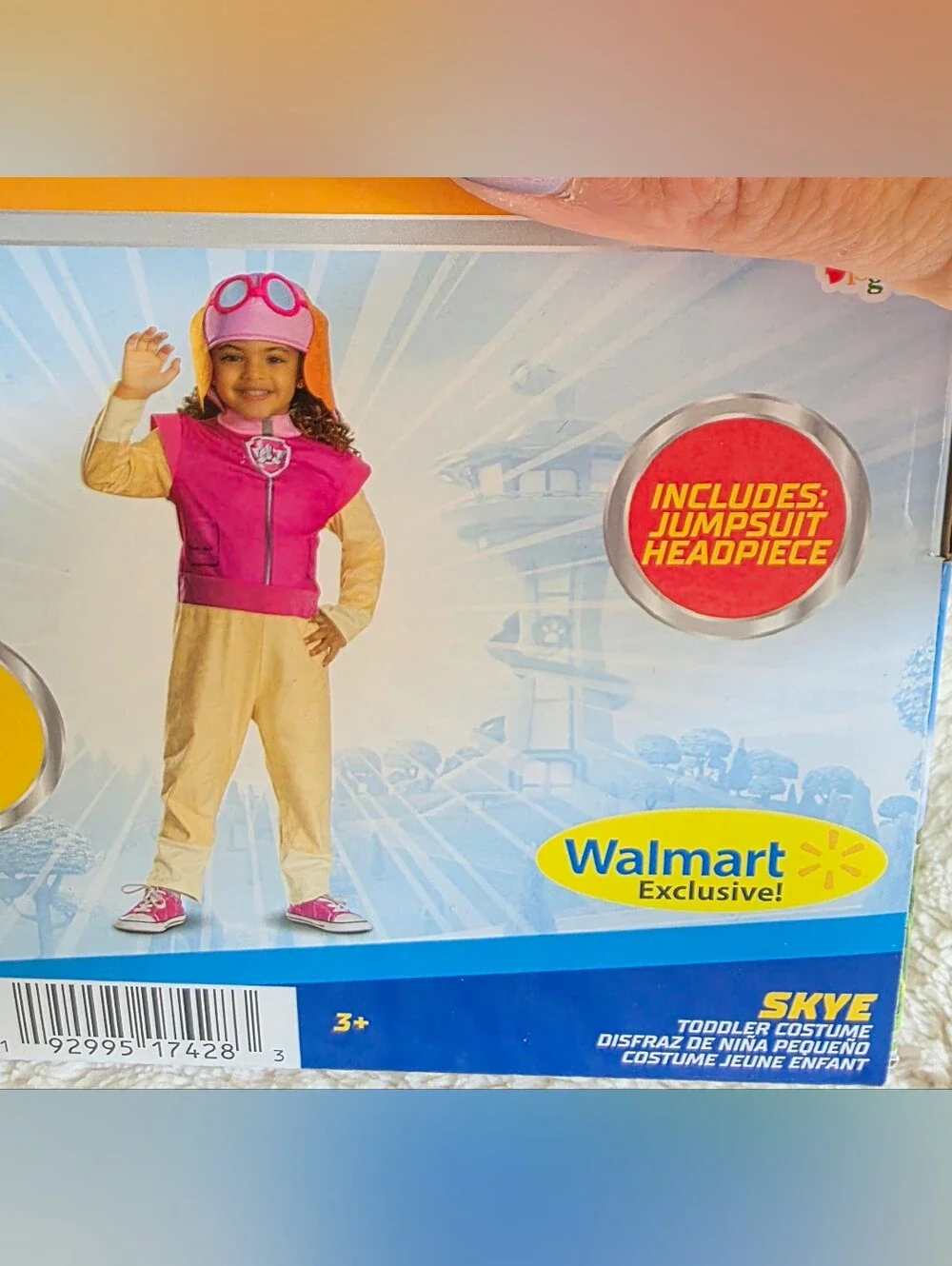 New toddler girl 3t/4t / 6 Paw Patrol Skye Halloween Costume Jumpsuit, headpiece